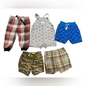 Toddler Boys Clothing Bundle 5 Pieces Shorts Romper Joggers Summer Playwear 18M